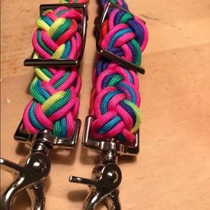 Color changing rainbow barrel racing reins